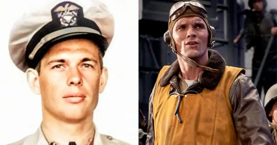 História Real de Midway: Filme da Batalha que Salvou os EUA é 90% VERÍDICO 5 Tenente Richard "Dick" Best (Ed Skrein)