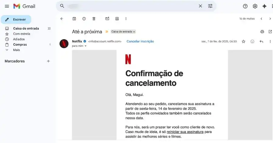 como cancelar a netflix 5