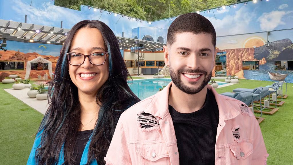Quem vai pro BBB 26? Saiba quem entra das casas de vidro de acordo com as pesquisas 3 Nordeste: Rafaella e Marcelo.