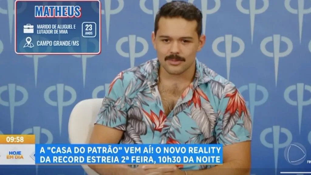 Casa do Patrão: Lista de Participantes do Novo Reality do Boninho 3 matheus-record