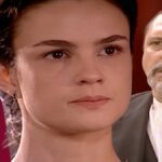 Resumo Terra Nostra: O coronel Gumercindo, com expressão de fúria e autoritarismo, confronta sua filha Rosana